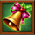 wild xmas hold and hit christmas bell symbol icon