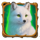 winter footprints arctic fox symbol icon