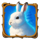 winter footprints white rabbit symbol icon