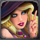 witches of salem blonde woman symbol icon