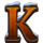 wolf fang frozen wilds letter k symbol icon
