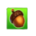 wood luck acorn symbol icon