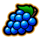 xmas lucky time hold and win blue grapes symbol icon
