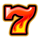 xmas lucky time hold and win flaming seven symbol icon
