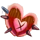xtremeo red hearts symbol icon