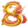 yin yang wild twins golden dragon symbol icon