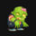 zombie apocalypse zombie with a bow symbol icon