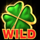100 burning clover wild symbol icon