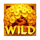 3 coin golden peacock wild symbol icon