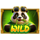 3 fortune pandas wild green symbol icon
