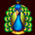 adorned peacock wild symbol icon