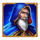 blue wizard wild symbol icon