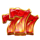 cash strike triple fire wild symbol icon
