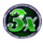 diamond 777 multiplier retro roller wild 3 symbol icon