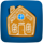 evil dozen medium blue house symbol icon