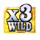 glow burst 7s wild 3 pink symbol icon