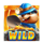 gold rush trio blue wild symbol icon
