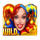 golden joker 100 wild symbol icon