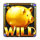 golden piggy bank wild symbol icon