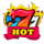 hot triple sevens hold and win wild symbol icon