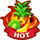 hot volcano fruits symbol icon