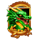 mystical dragons green wild symbol icon