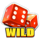 rolling wild wild dice symbol icon