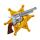 wild west h5 pistol symbol icon