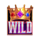 wolf and crown wild symbol icon