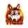 wolf fang volcano wild symbol icon
