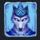 wolf hiding ice wolf symbol icon