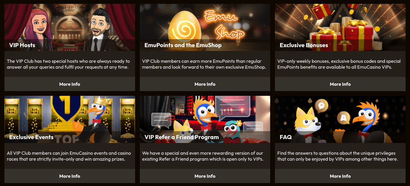 Emu casino VIP Program