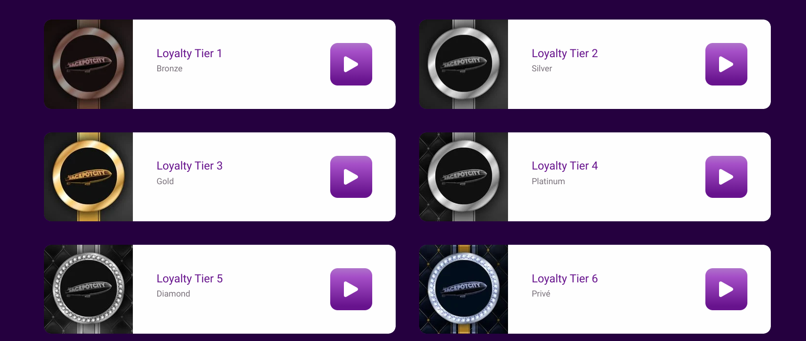 jackpot city vip levels