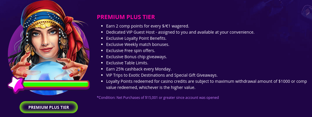 spinoverse vip premium plus tier