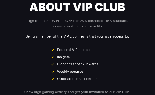 winhero casino vip program
