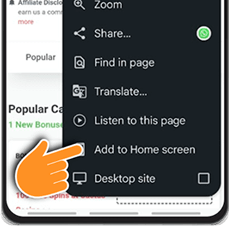 android add to home screen