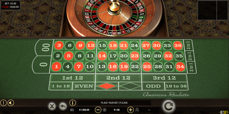 BetSoft American Roulette screenshot es