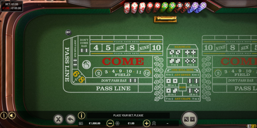 BetSoft Craps screenshot es
