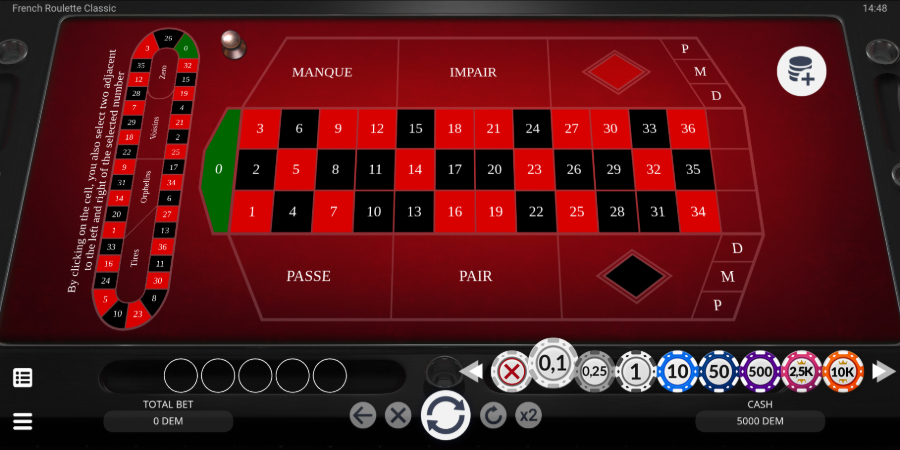 Evoplay French Roulette screenshot es