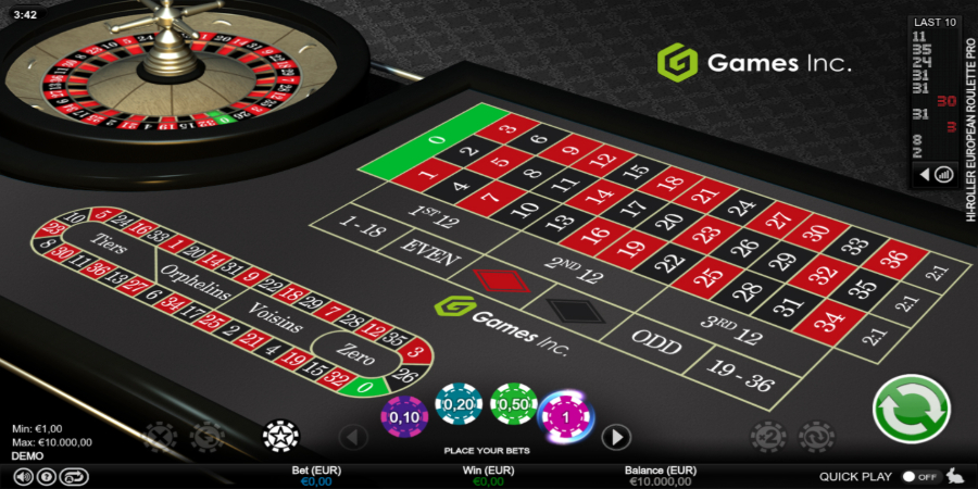 Hi Roller European Roulette Pro screenshot es