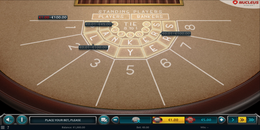 Nucleus Gaming Baccarat screenshot es