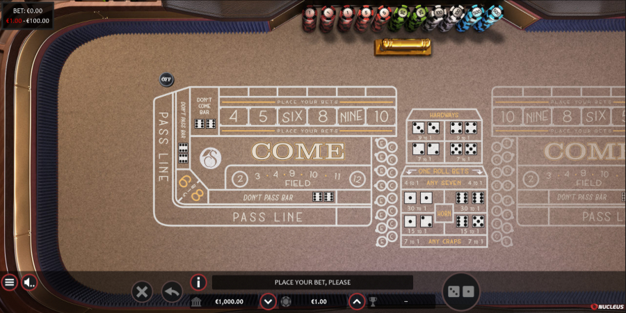 Nucleus Gaming Craps screenshot es