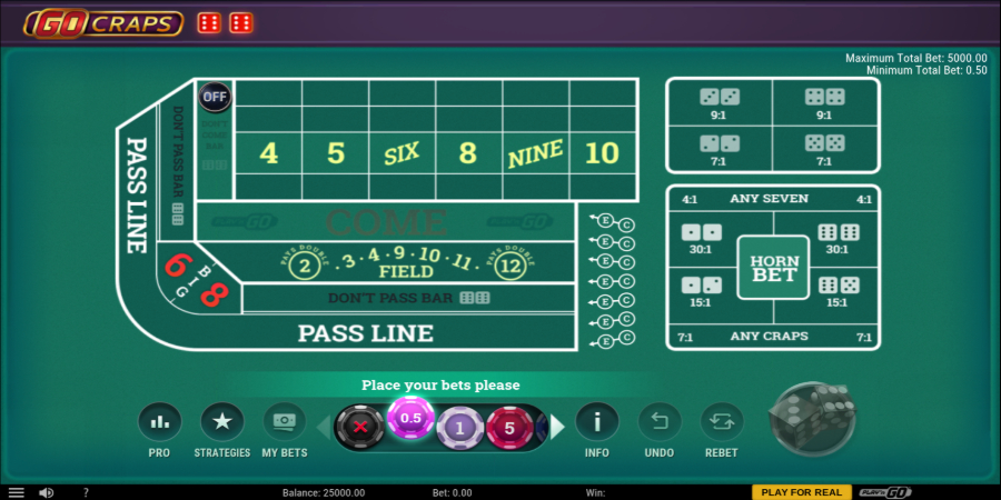 Go Craps screenshot es