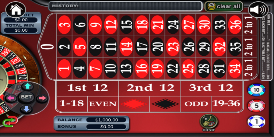 WGS European Roulette screenshot es