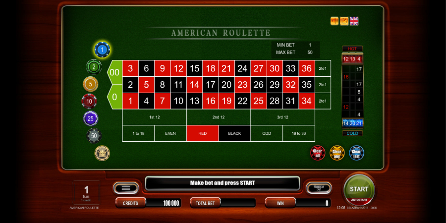 Belatra Games American Roulette screenshot ru