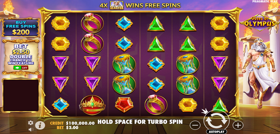 Gates of Olympus screenshot ru