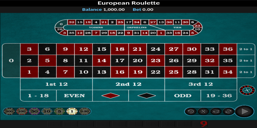 Realistic Games European Roulette screenshot ru