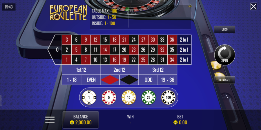 Rival European Roulette screenshot ru