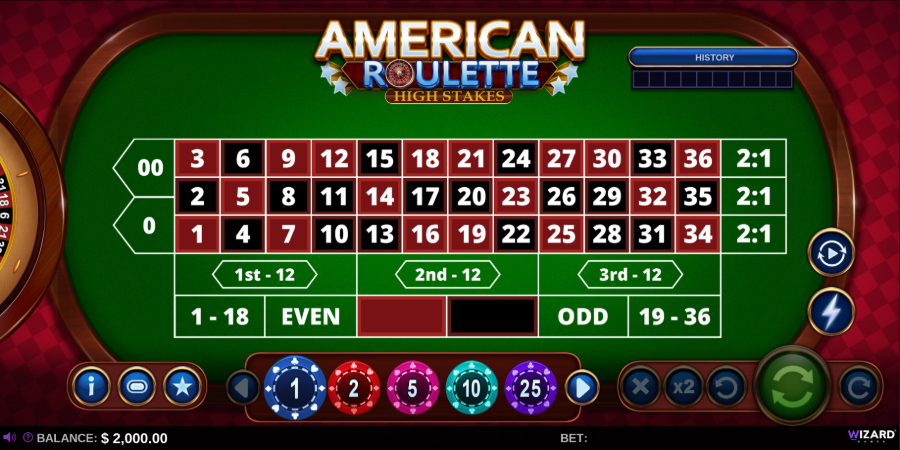 American Roulette High Stakes screenshot ru