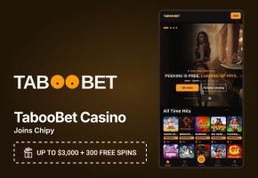 Taboobet Casino Joins Chipy: Exclusive Deal of 15 No Deposit Free Spins image